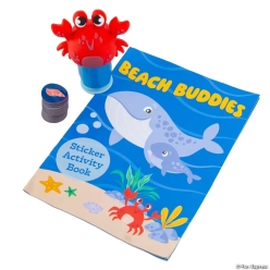 Beach Buddies Crab Sticker Stamper with Activity Book Set
